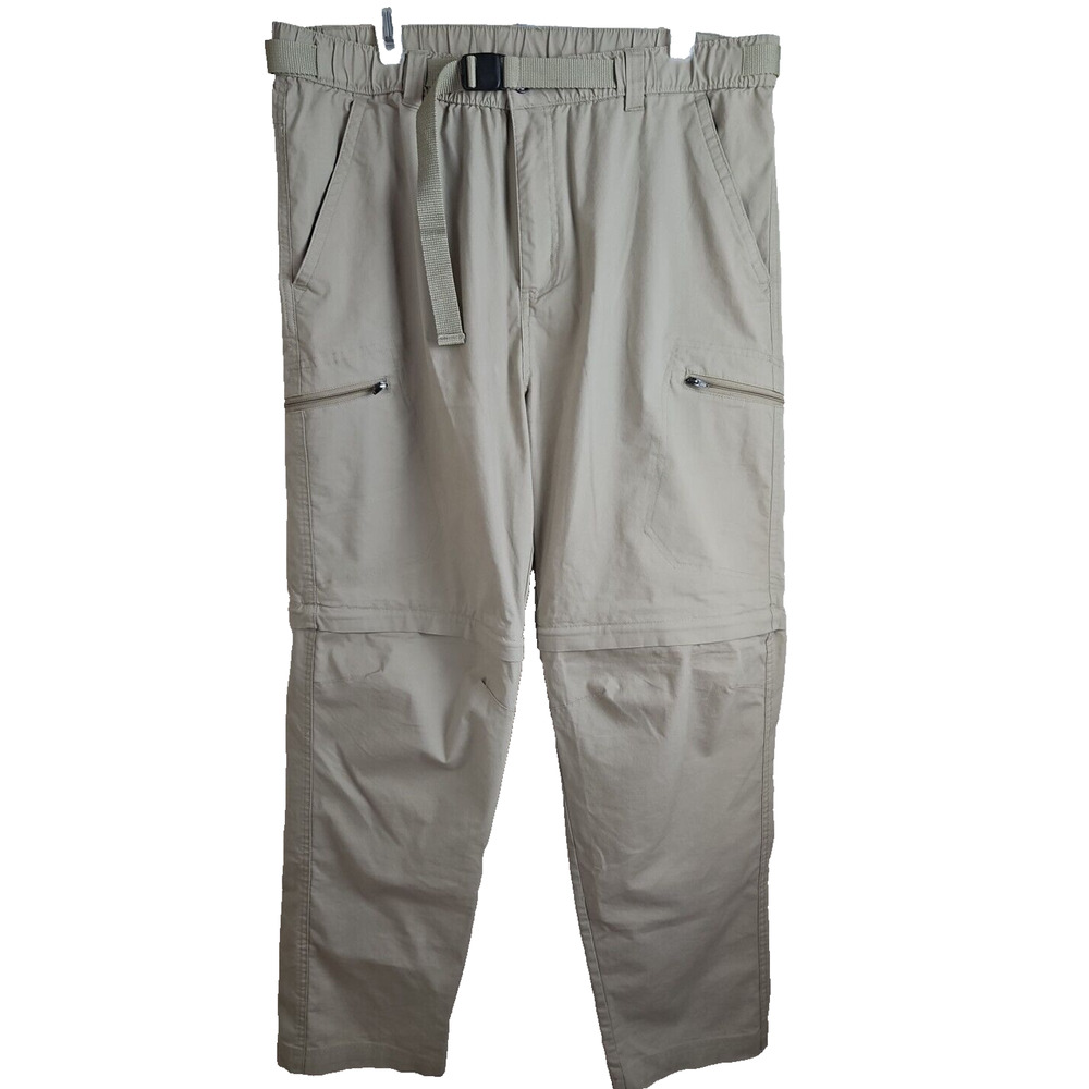 Stillwater Supply Co Convertible Pants Mens 36x31 beige Hike Cargo cotton blend